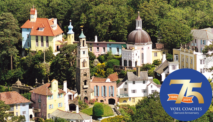 75th Anniversary Special - Portmerion Village & Hotel with 2 course lunch 