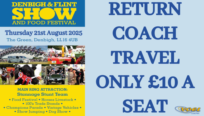 Denbigh and Flint Show 2025 RETURN COACH TRAVEL