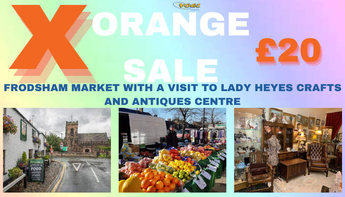 Frodsham Market and Lady Heyes Antiques ORANGE X SALE